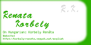 renata korbely business card